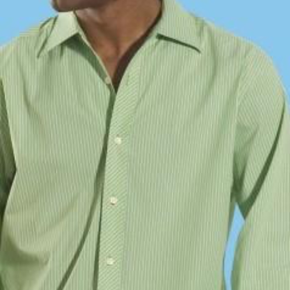 Men's CoolMax Long-Sleeve Stripe Shirt Orange Peel